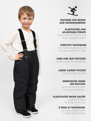Snowrider Convertible Ski Overalls - Black 2026