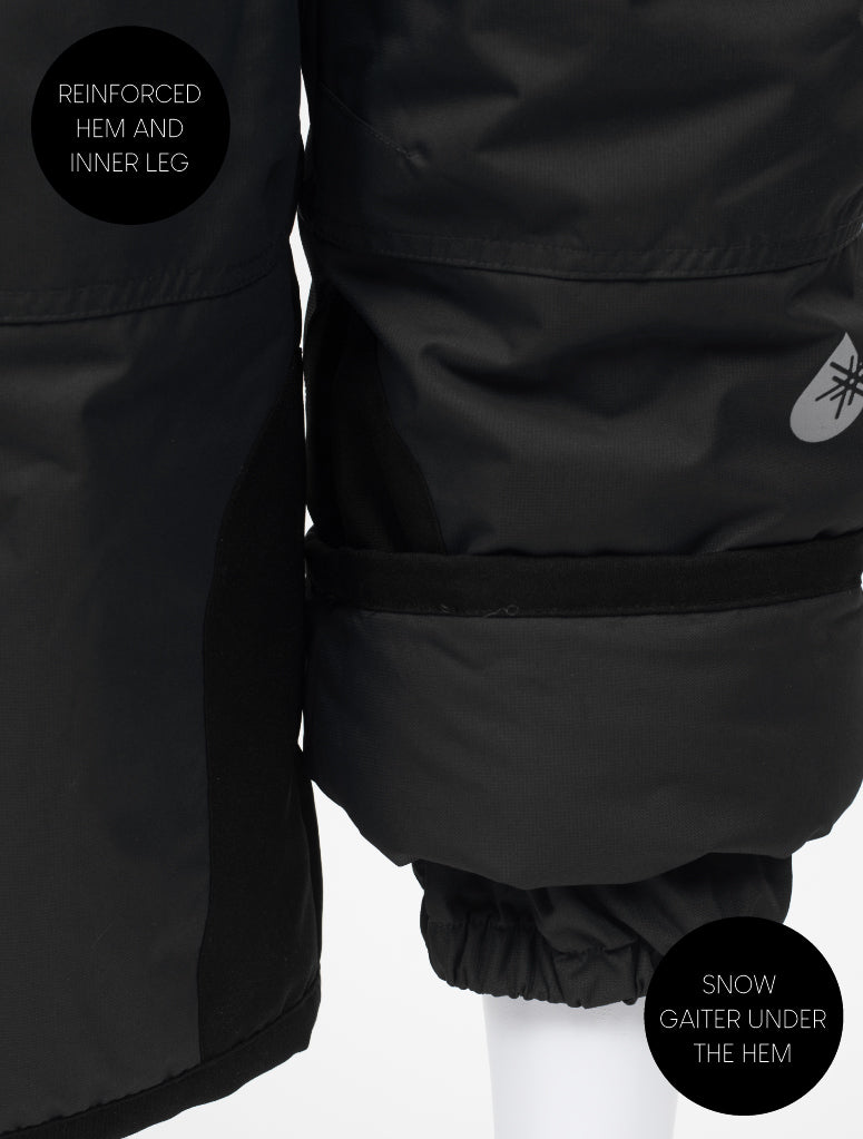Snowrider Convertible Ski Overalls - Black 2025