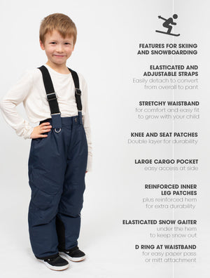 Snowrider Convertible Ski Overalls - Navy 2026