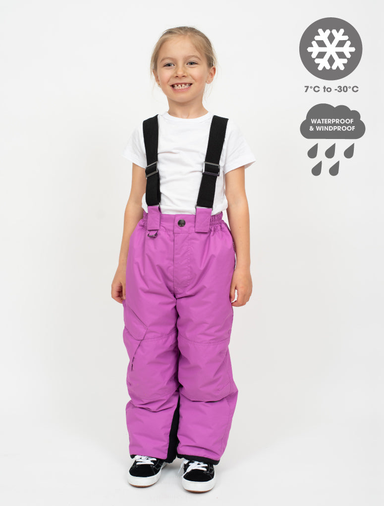 Snowrider Convertible Ski Overalls - Berry