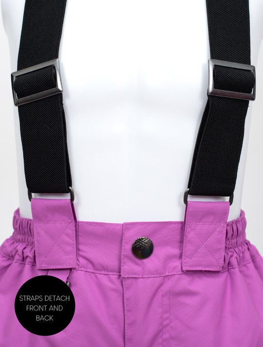 Snowrider Convertible Snow Pants - Berry