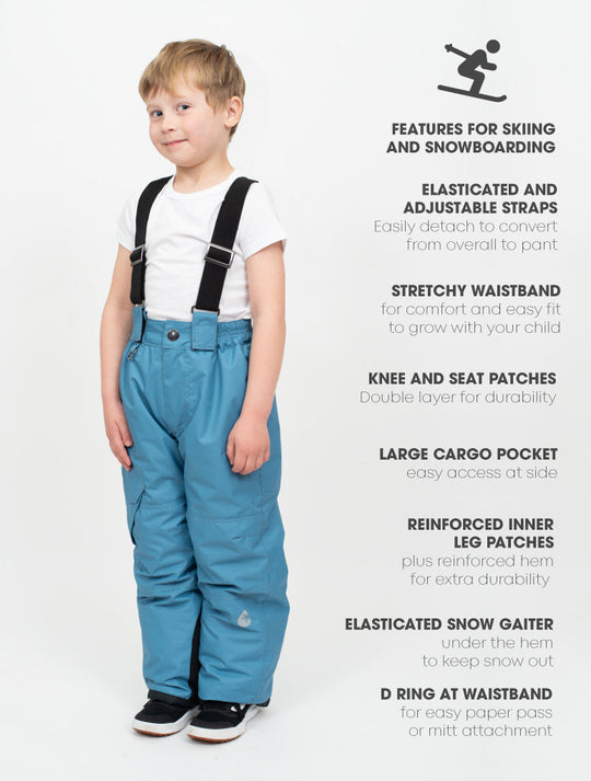 Snowrider Convertible Snow Pants - Stone Blue