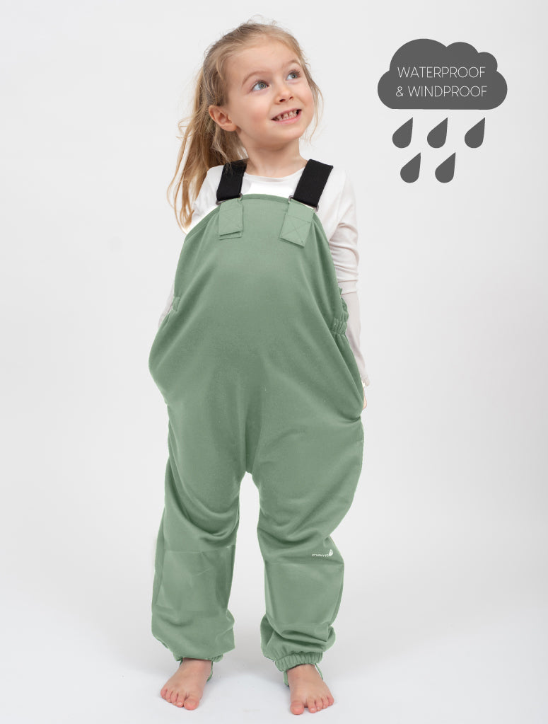 All-Weather Fleece Overalls - Basil