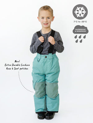 Snowrider Convertible Ski Overalls - Seafoam