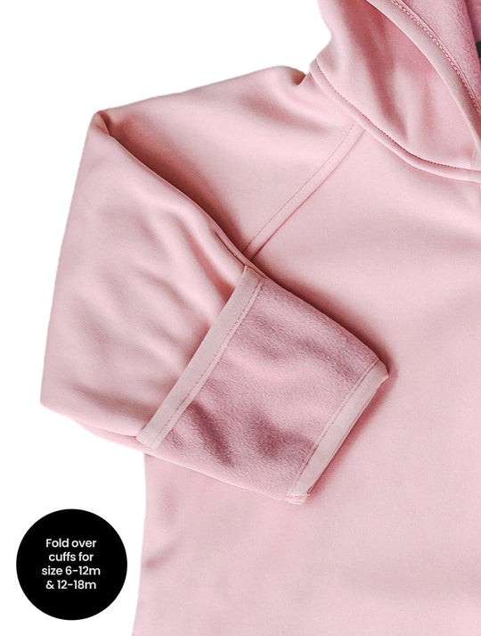 All-Weather Fleece Onesie - Dusky Pink