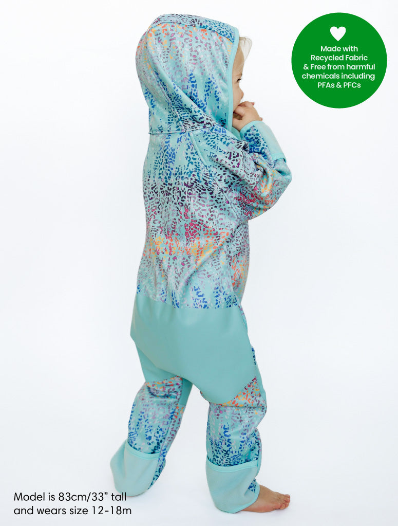 All-Weather Fleece Onesie - Rainbow Leopard