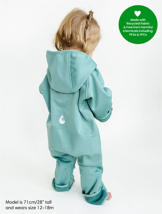 All-Weather Fleece Onesie - Seafoam