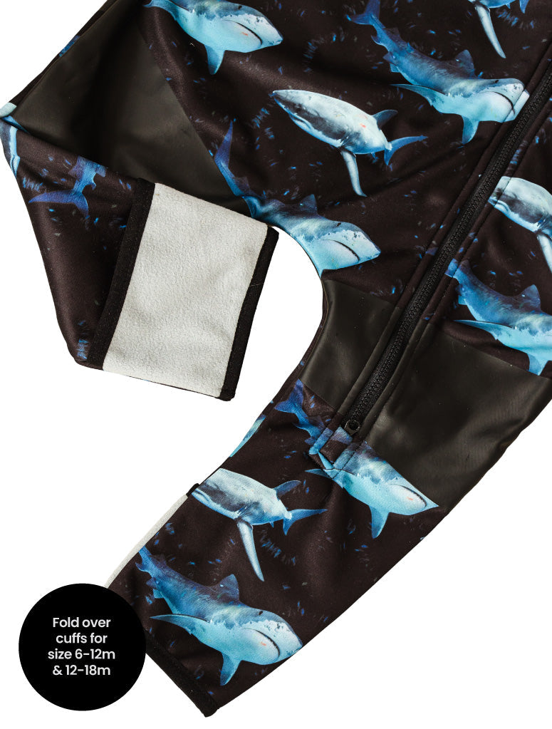 All-Weather Fleece Onesie - Shark