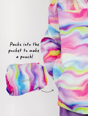 10K Packaway Rainshell - Rainbow Wave