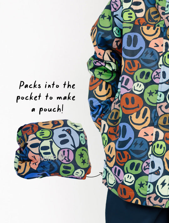 10K Packaway Rainshell - Smiley