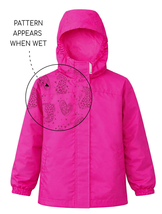 SplashMagic Rainshell - Neon Pink | Leopard Love
