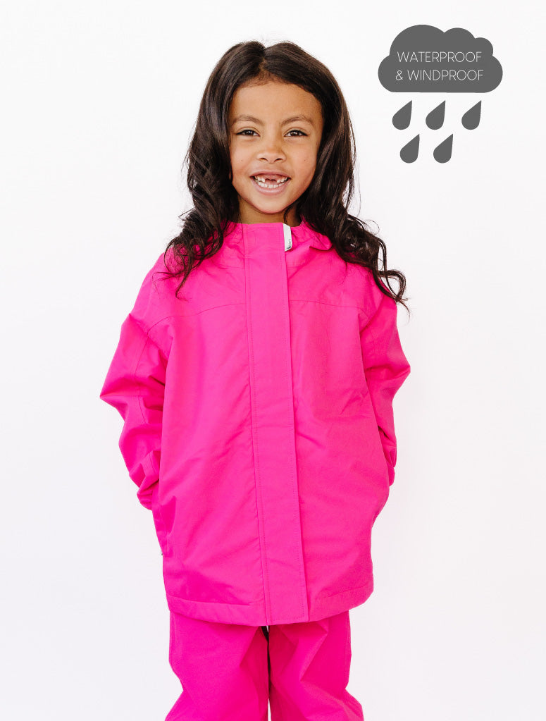 SplashMagic Rainshell - Neon Pink | Leopard Love