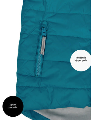 Hydracloud Puffer Jacket - Deep Teal | Dino Skate Crew