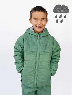 Hydracloud Puffer Jacket - Forest Moss | Happy Earth