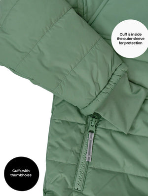 Hydracloud Puffer Jacket - Forest Moss | Happy Earth
