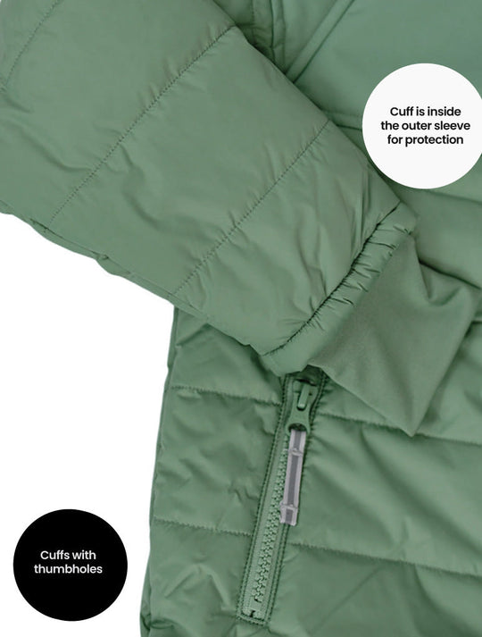 Hydracloud Puffer Jacket - Forest Moss | Happy Earth