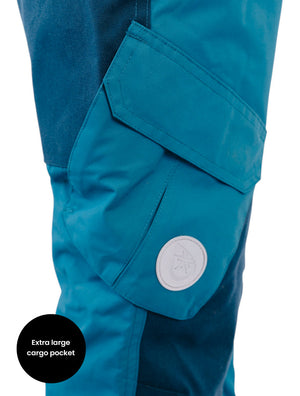 Snowrider Convertible Ski Overalls - Deep Teal
