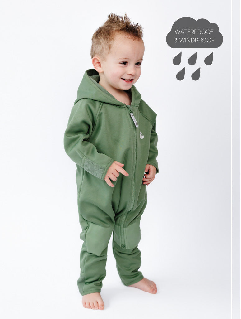 All-Weather Fleece Onesie - Forest Moss