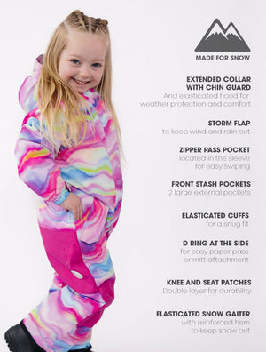 Snowrider One Piece Snowsuit - Rainbow Wave