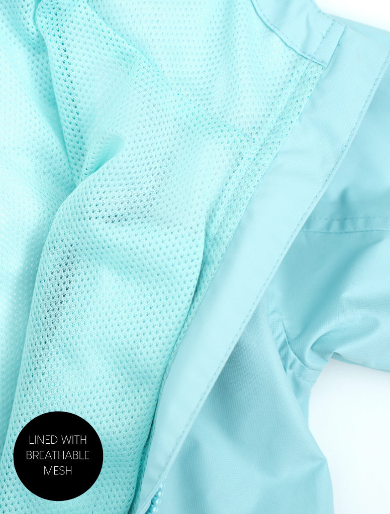SplashMagic Rainshell - Iced Aqua | Waterproof Windproof Eco