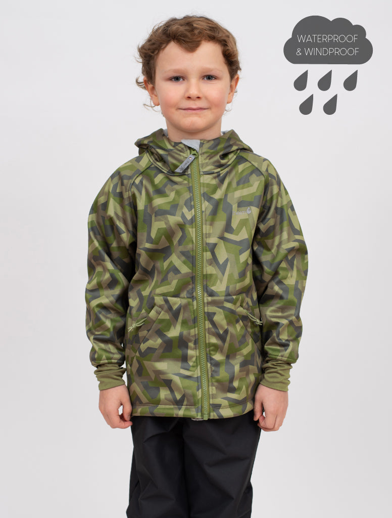 All-Weather Hoodie - Geo Camo | Waterproof Windproof Eco