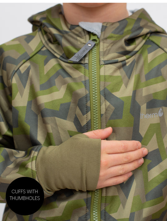 All-Weather Hoodie - Geo Camo | Waterproof Windproof Eco