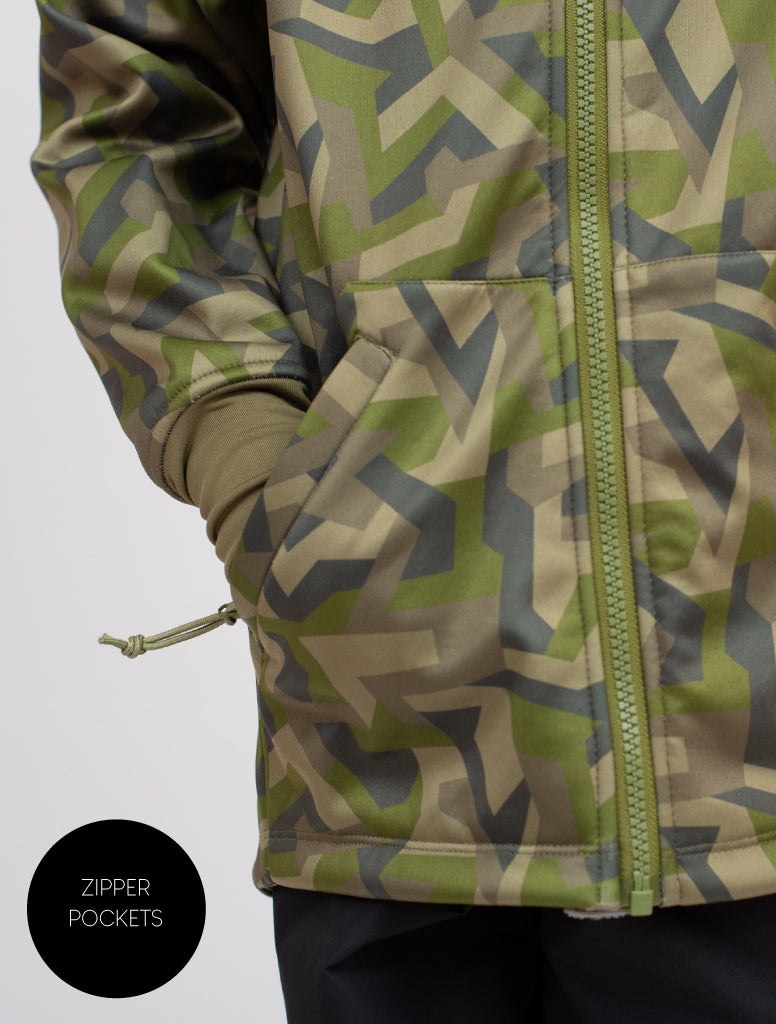All-Weather Hoodie - Geo Camo | Waterproof Windproof Eco