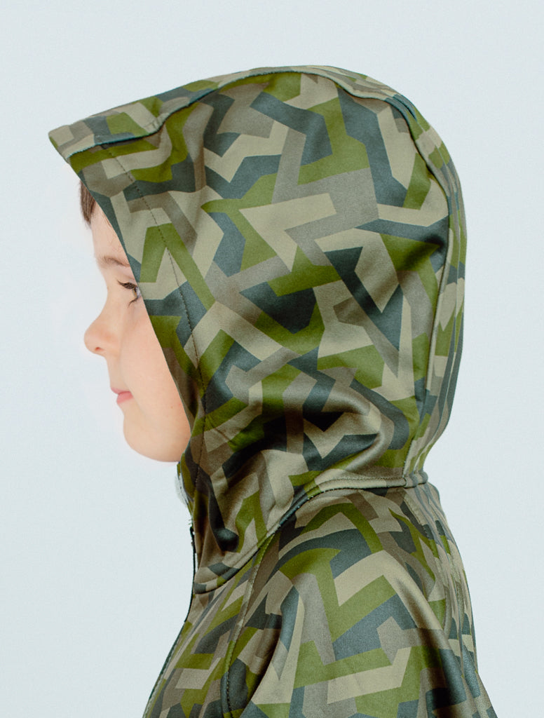 All-Weather Hoodie - Geo Camo | Waterproof Windproof Eco