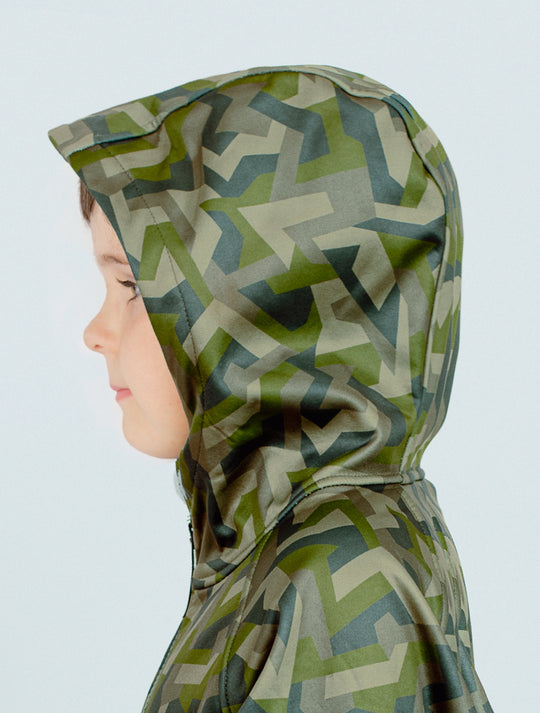 All-Weather Hoodie - Geo Camo | Waterproof Windproof Eco