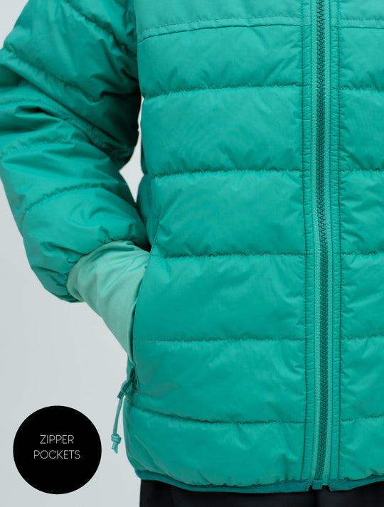 Hydracloud Puffer Jacket - Spearmint | Waterproof Windproof Eco