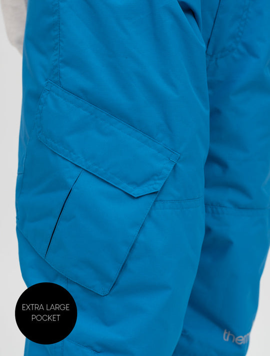 Snowrider Convertible Snow Pants - Coast Blue | Waterproof Windproof Eco