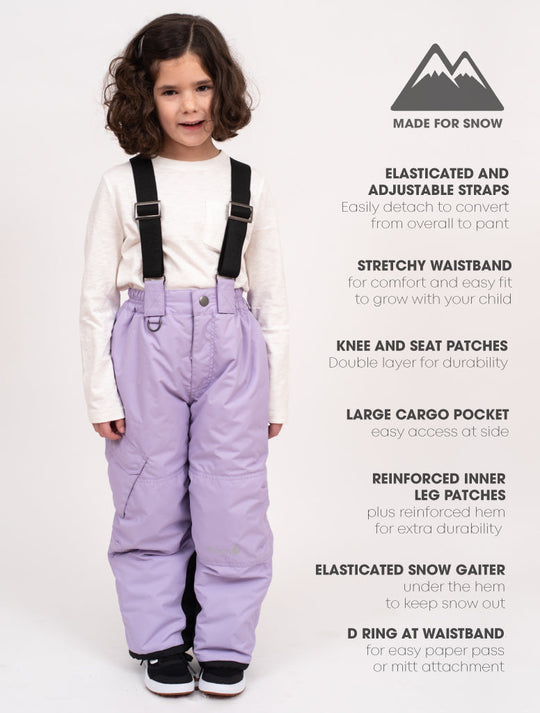 Snowrider Convertible Snow Pants - Lavender | Waterproof Windproof Eco