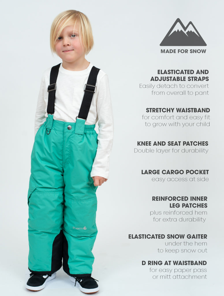Snowrider Convertible Snow Pants - Spearmint | Waterproof Windproof Eco