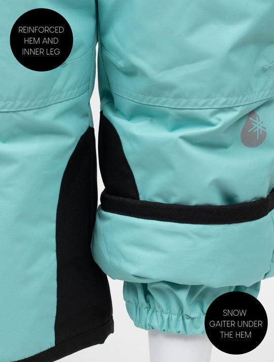 Snowrider Convertible Snow Pants - Aqua Sky | Waterproof Windproof Eco