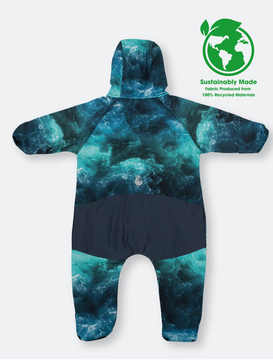 All-Weather Fleece Onesie - Surf | Waterproof Windproof Eco